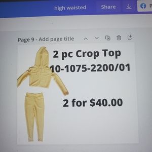 Tik Tok 2 pc Gold, Large